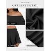 imageATHMILE Off The Shoulder Tops for Women 2026 Y2K Loose Fit Tops Oversized Tshirts Fashion Going Out Outfits Casual Basic Tees0black