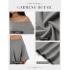 imageATHMILE Off The Shoulder Tops for Women 2026 Y2K Loose Fit Tops Oversized Tshirts Fashion Going Out Outfits Casual Basic Tees0darkgrey