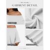imageATHMILE Off The Shoulder Tops for Women 2026 Y2K Loose Fit Tops Oversized Tshirts Fashion Going Out Outfits Casual Basic Tees0white