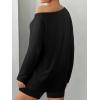 imageATHMILE Off The Shoulder Tops for Women 2026 Y2K Loose Fit Tops Oversized Tshirts Fashion Going Out Outfits Casual Basic TeesBlack