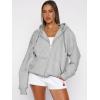 imageATHMILE Oversized Hoodies for Women Fall Sweatshirts Zip Up Hoodie Casual Jackets Y2k Fashion Outfits Winter Clothes 2026Grey