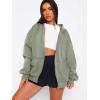 imageATHMILE Oversized Hoodies for Women Fall Sweatshirts Zip Up Hoodie Casual Jackets Y2k Fashion Outfits Winter Clothes 2026Greygreen