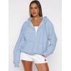 imageATHMILE Oversized Hoodies for Women Fall Sweatshirts Zip Up Hoodie Casual Jackets Y2k Fashion Outfits Winter Clothes 2026Lightblue