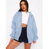 imageATHMILE Oversized Hoodies for Women Fall Sweatshirts Zip Up Hoodie Casual Jackets Y2k Fashion Outfits Winter Clothes 2026Lightblue