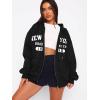 imageATHMILE Oversized Hoodies for Women Fall Sweatshirts Zip Up Hoodie Casual Jackets Y2k Fashion Outfits Winter Clothes 2026Nblack