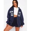 imageATHMILE Oversized Hoodies for Women Fall Sweatshirts Zip Up Hoodie Casual Jackets Y2k Fashion Outfits Winter Clothes 2026Nnavy