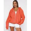 imageATHMILE Oversized Hoodies for Women Fall Sweatshirts Zip Up Hoodie Casual Jackets Y2k Fashion Outfits Winter Clothes 2026Orange