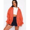 imageATHMILE Oversized Hoodies for Women Fall Sweatshirts Zip Up Hoodie Casual Jackets Y2k Fashion Outfits Winter Clothes 2026Orange
