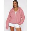 imageATHMILE Oversized Hoodies for Women Fall Sweatshirts Zip Up Hoodie Casual Jackets Y2k Fashion Outfits Winter Clothes 2026Pink
