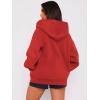 imageATHMILE Oversized Hoodies for Women Fall Sweatshirts Zip Up Hoodie Casual Jackets Y2k Fashion Outfits Winter Clothes 2026Red