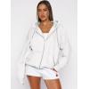imageATHMILE Oversized Hoodies for Women Fall Sweatshirts Zip Up Hoodie Casual Jackets Y2k Fashion Outfits Winter Clothes 2026White