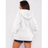 imageATHMILE Oversized Hoodies for Women Fall Sweatshirts Zip Up Hoodie Casual Jackets Y2k Fashion Outfits Winter Clothes 2026White