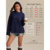 imageATHMILE Sweaters for Women 2026 Fall Fashion Outfits Long Sleeve Loose Casual Crewneck Ribbed Knit Pullover Winter ClothesNavy Blue