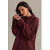imageATHMILE Sweaters for Women 2026 Fall Fashion Outfits Long Sleeve Loose Casual Crewneck Ribbed Knit Pullover Winter ClothesWine Red