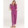 imageATHMILE Womens 2 Piece Trendy Outfits Oversized Slouchy Matching Lounge Sets Cozy Knit Loungewear Sweater SetsRosered
