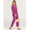 imageATHMILE Womens 2 Piece Trendy Outfits Oversized Slouchy Matching Lounge Sets Cozy Knit Loungewear Sweater SetsRosered
