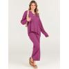 imageATHMILE Womens 2 Piece Trendy Outfits Oversized Slouchy Matching Lounge Sets Cozy Knit Loungewear Sweater SetsRosered