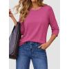 imageATHMILE Womens 34 Sleeve Blouse Summer Tops Fall Shirt Fashion Blouses Beach Vacation Clothes Spring Tunic 2026 TrendyRose