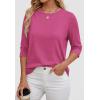 imageATHMILE Womens 34 Sleeve Blouse Summer Tops Fall Shirt Fashion Blouses Beach Vacation Clothes Spring Tunic 2026 TrendyRose