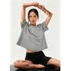imageATHMILE Womens Crop Tops Spring Summer Oversized TShirts Short Sleeve Workout Casual Drop Shoulder Basic Loose Tees 2026Lightgrey