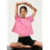 imageATHMILE Womens Crop Tops Spring Summer Oversized TShirts Short Sleeve Workout Casual Drop Shoulder Basic Loose Tees 2026Pink