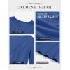 imageATHMILE Womens Long Sleeve Shirts Pleated Crew Neck Casual Fall Fashion Ladie Tops Loose Fit Spring Clothes Beach VacationBlue