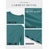 imageATHMILE Womens Long Sleeve Shirts Pleated Crew Neck Casual Fall Fashion Ladie Tops Loose Fit Spring Clothes Beach VacationBlue Green