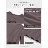 imageATHMILE Womens Long Sleeve Shirts Pleated Crew Neck Casual Fall Fashion Ladie Tops Loose Fit Spring Clothes Beach VacationGray Purple