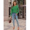 imageATHMILE Womens Long Sleeve Shirts Pleated Crew Neck Casual Fall Fashion Ladie Tops Loose Fit Spring Clothes Beach VacationGreen