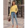 imageATHMILE Womens Long Sleeve Shirts Pleated Crew Neck Casual Fall Fashion Ladie Tops Loose Fit Spring Clothes Beach VacationYellow
