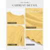 imageATHMILE Womens Long Sleeve Shirts Pleated Crew Neck Casual Fall Fashion Ladie Tops Loose Fit Spring Clothes Beach VacationYellow