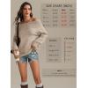 imageATHMILE Womens Off The Shoulder Sweaters Oversized Spring Tops Batwing Sleeve Loose Pullover Fall Winter Fashion Outfits 2026Khaki