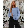 imageATHMILE Womens Oversized T Shirts Loose Fit Crewneck Short Sleeve Tops Summer Casual Blouse Y2K 2026 Basic Tee BeachZblue