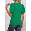 imageATHMILE Womens Puff Short Sleeve Sweater Tops 2026 Spring Summer Trendy Crew Neck Cute Casual T Shirts BlousesGreen