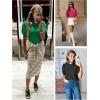 imageATHMILE Womens Puff Short Sleeve Sweater Tops 2026 Spring Summer Trendy Crew Neck Cute Casual T Shirts BlousesGreen