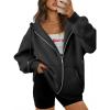 imageATHMILE Oversized Hoodies for Women Fall Sweatshirts Zip Up Hoodie Casual Jackets Y2k Fashion Outfits Winter Clothes 2026Black