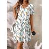 imageATHMILE Dresses for Women 2026 V Neck Short Sleeve Casual T Shirt Dress Sundresses Swimsuit Coverup with PocketsFloral
