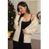 imageATHMILE Fall Long Sleeve Cardigans for Women Sweater Fashion Open Front Winter Button Down Crewneck Soft Knit Jacket 2025Apricot
