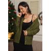 imageATHMILE Fall Long Sleeve Cardigans for Women Sweater Fashion Open Front Winter Button Down Crewneck Soft Knit Jacket 2025Army Green