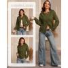 imageATHMILE Fall Long Sleeve Cardigans for Women Sweater Fashion Open Front Winter Button Down Crewneck Soft Knit Jacket 2025Army Green