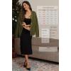 imageATHMILE Fall Long Sleeve Cardigans for Women Sweater Fashion Open Front Winter Button Down Crewneck Soft Knit Jacket 2025Army Green