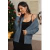 imageATHMILE Fall Long Sleeve Cardigans for Women Sweater Fashion Open Front Winter Button Down Crewneck Soft Knit Jacket 2025Grey Blue