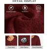 imageATHMILE Fall Long Sleeve Cardigans for Women Sweater Fashion Open Front Winter Button Down Crewneck Soft Knit Jacket 2025Wine Red
