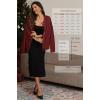 imageATHMILE Fall Long Sleeve Cardigans for Women Sweater Fashion Open Front Winter Button Down Crewneck Soft Knit Jacket 2025Wine Red