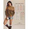 imageATHMILE Fall Mock Neck Striped Sweaters for Women 2026 Winter Turtleneck Long Sleeve Knit Sweater Fashion Pullover TopsKhaki