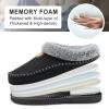imageATHMILE Mens Slippers Warm Moccasin Memory Foam House Shoes Indoor Outdoor Fuzzy Plush Lined Slippers for Home BedroomBlack