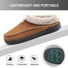 imageATHMILE Mens Slippers Warm Moccasin Memory Foam House Shoes Indoor Outdoor Fuzzy Plush Lined Slippers for Home BedroomBrown