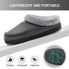 imageATHMILE Mens Slippers Warm Moccasin Memory Foam House Shoes Indoor Outdoor Fuzzy Plush Lined Slippers for Home BedroomGrey