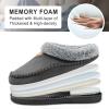 imageATHMILE Mens Slippers Warm Moccasin Memory Foam House Shoes Indoor Outdoor Fuzzy Plush Lined Slippers for Home BedroomGrey