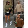 imageATHMILE Oversized Sweatshirt for Women Crewneck Fleece Long Sleeve Pullover Hoodies Tops Fall Fashion Outfits Clothes 2025Zcoffeegreyside Pockets
